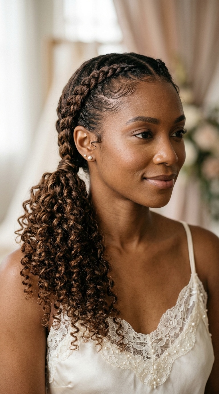 Double Dutch Braid Curly Finish