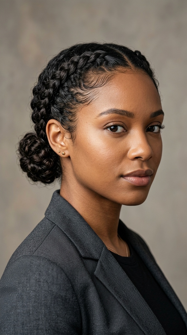 Double Dutch Braid Low Buns