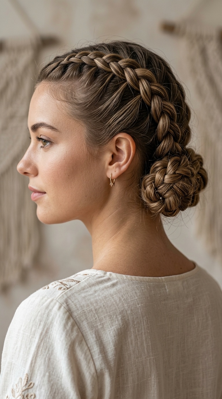 Double Dutch Braid Low Buns