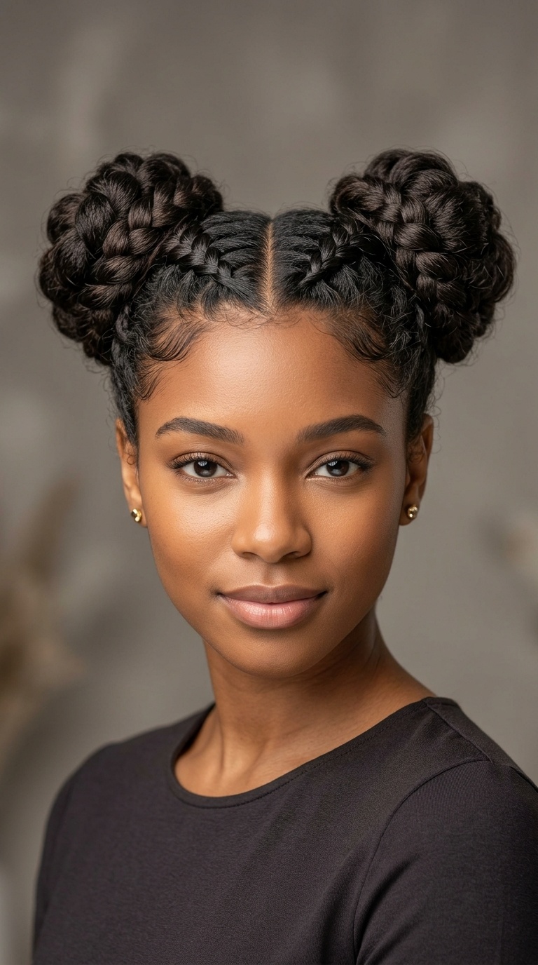 Double Dutch Braided Buns
