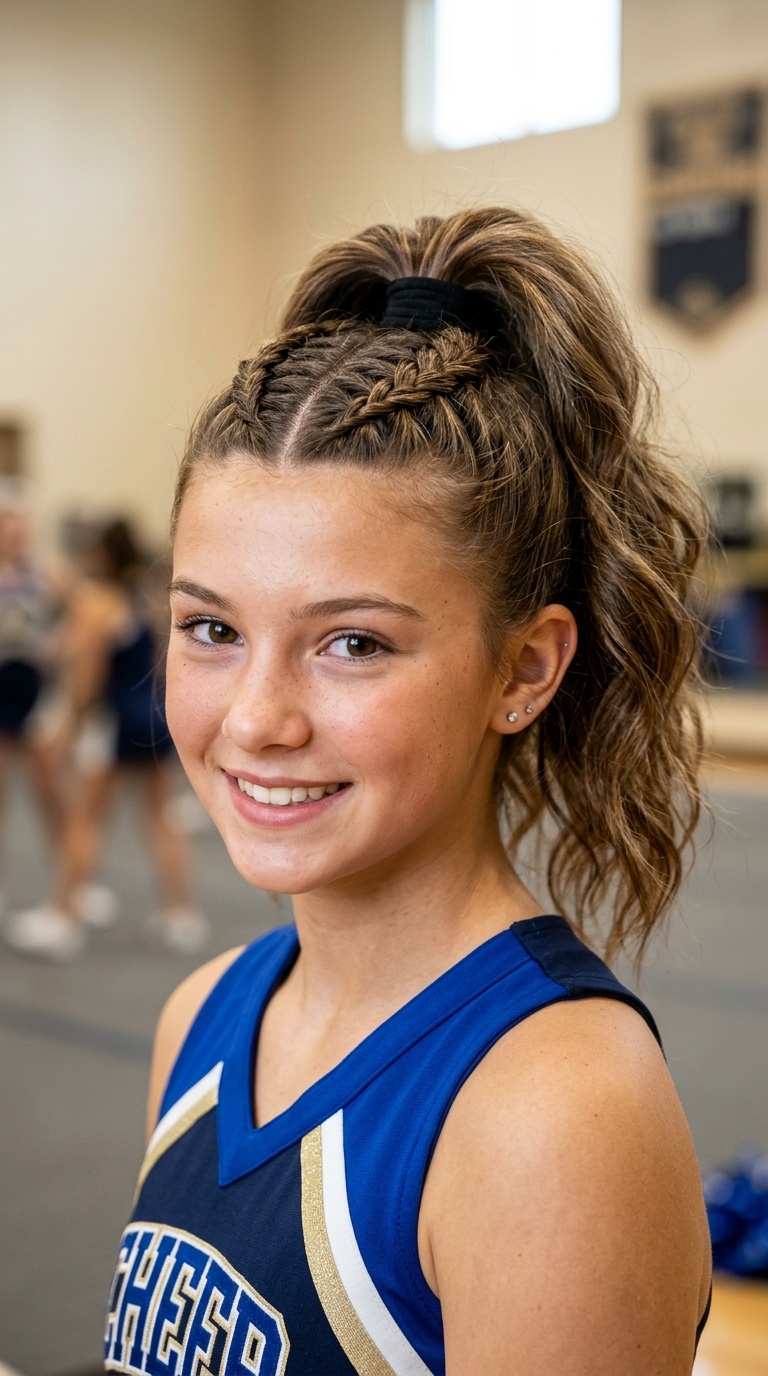 Double Dutch Braids into a High Pony