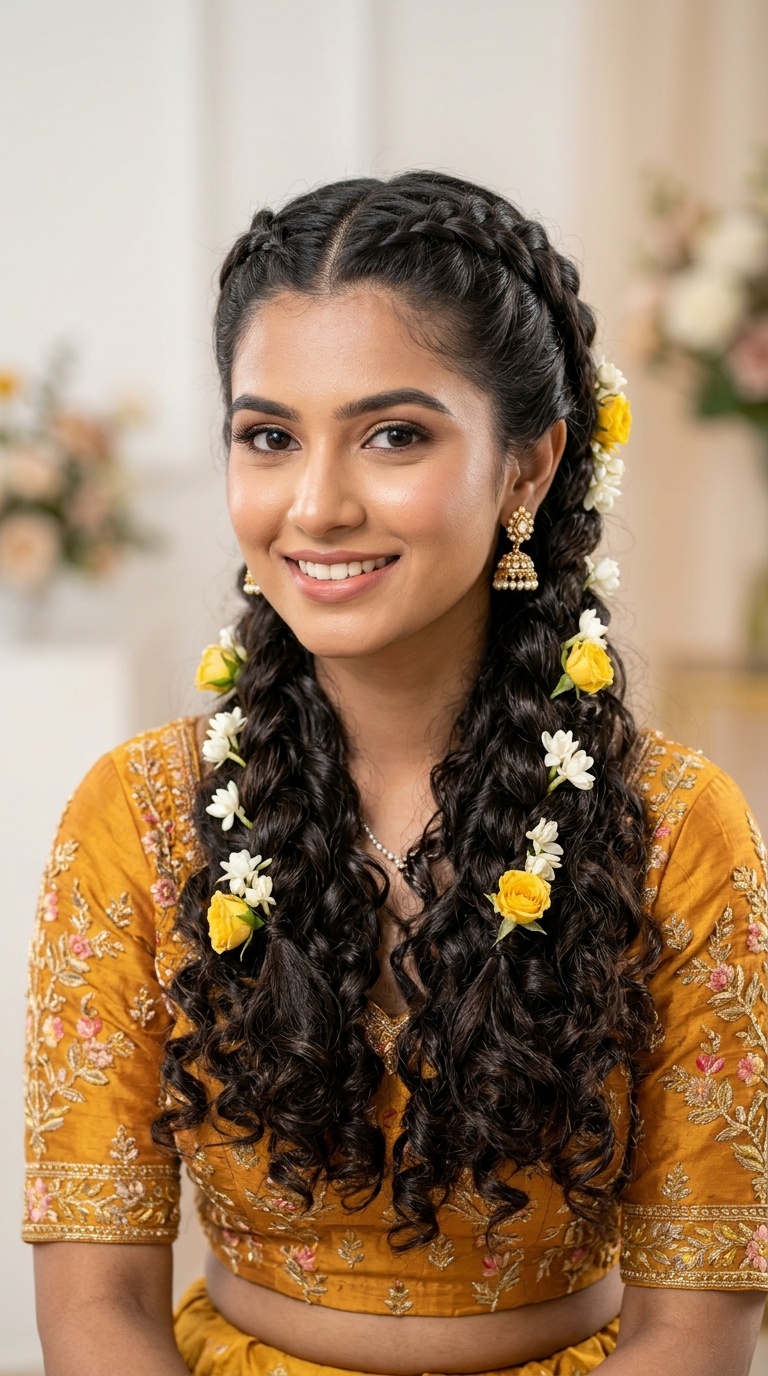 Double Dutch Braids into Curls