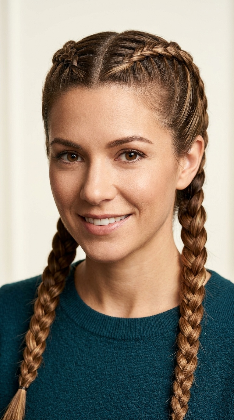 Double French Braids