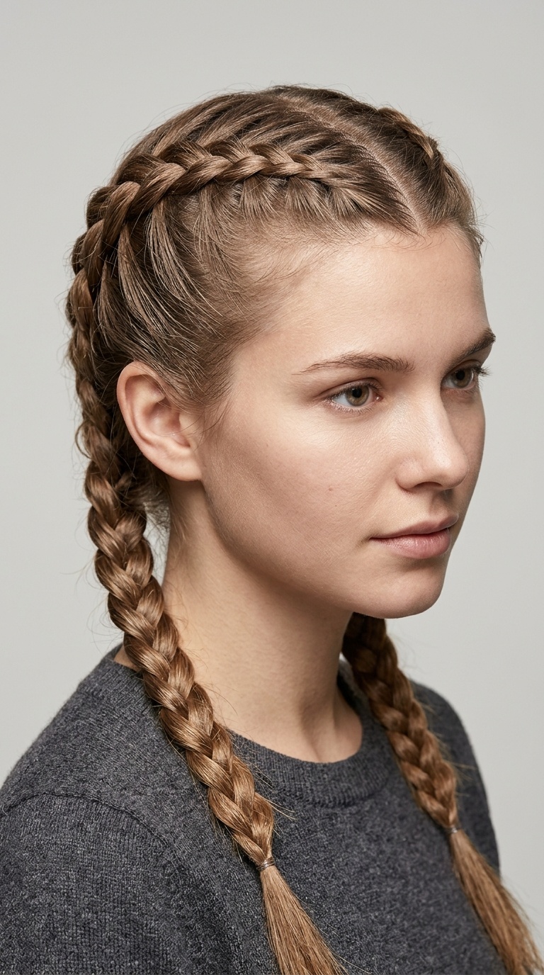 Double French Braids