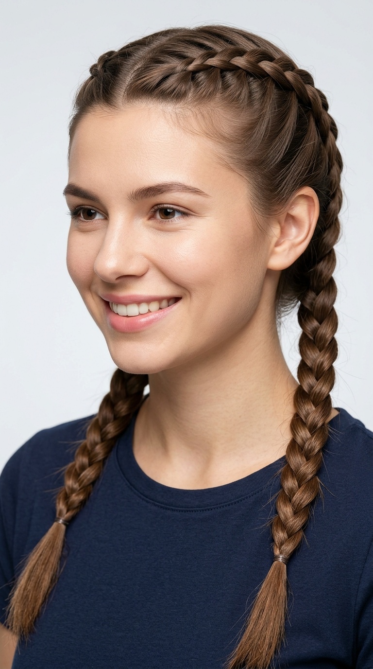 Double French Braids