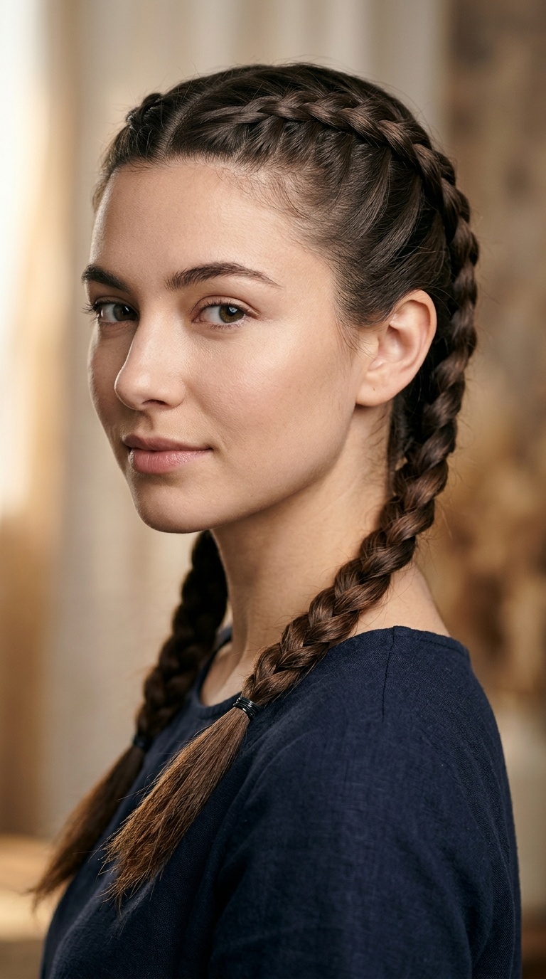 Double French Braids
