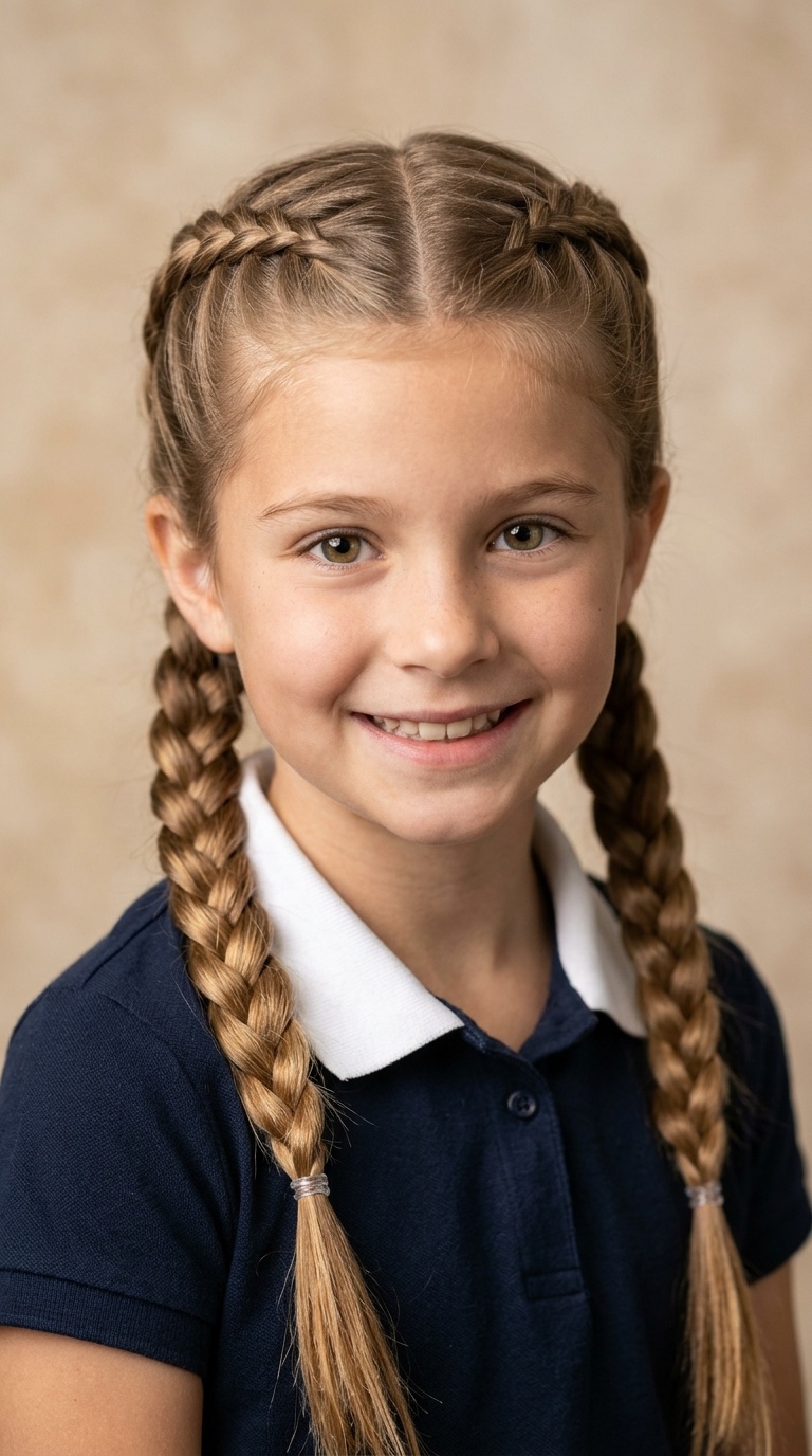 Double French Braids