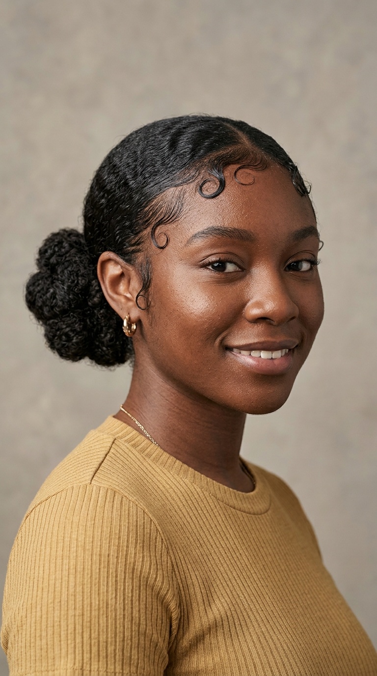 Double Low Buns with Laid Edges