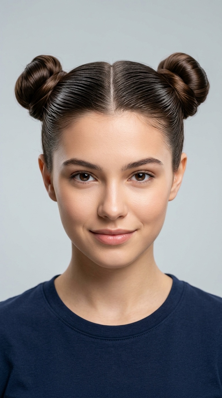 Double Slicked Space Buns
