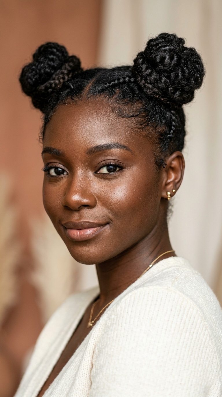 Double Space Knot Buns