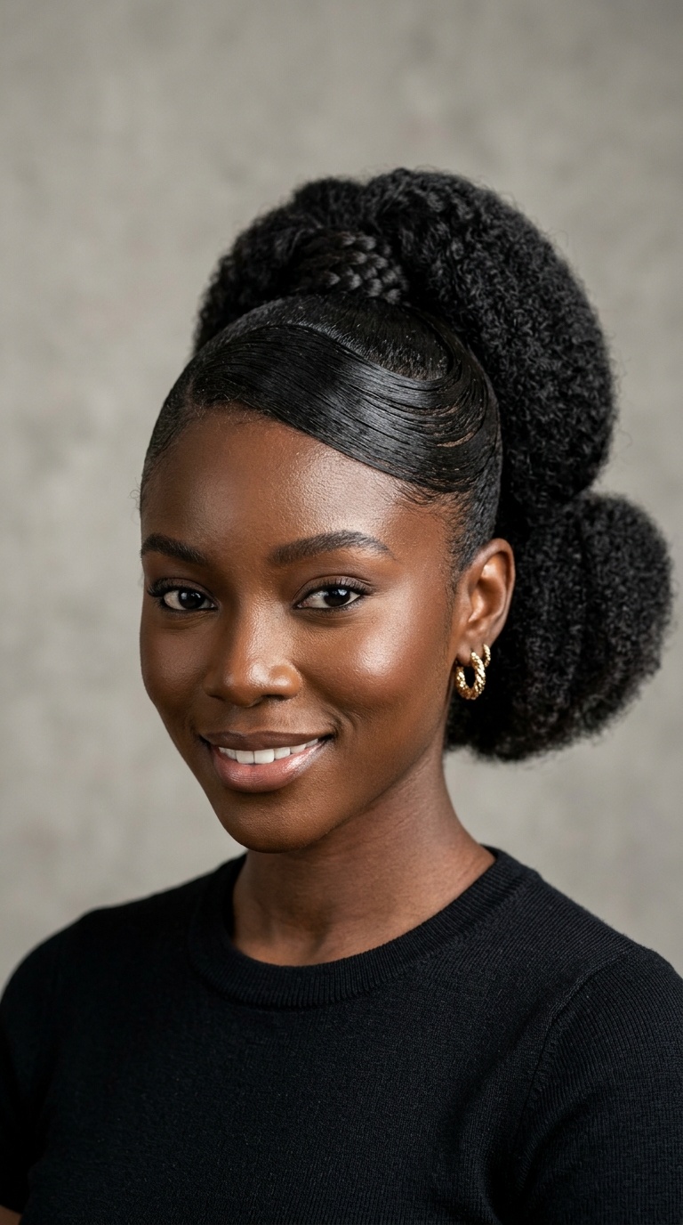 Double Swoop High Ponytail