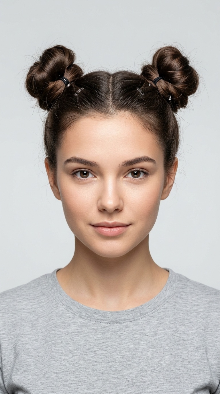 Double Top Knots (Space Buns)