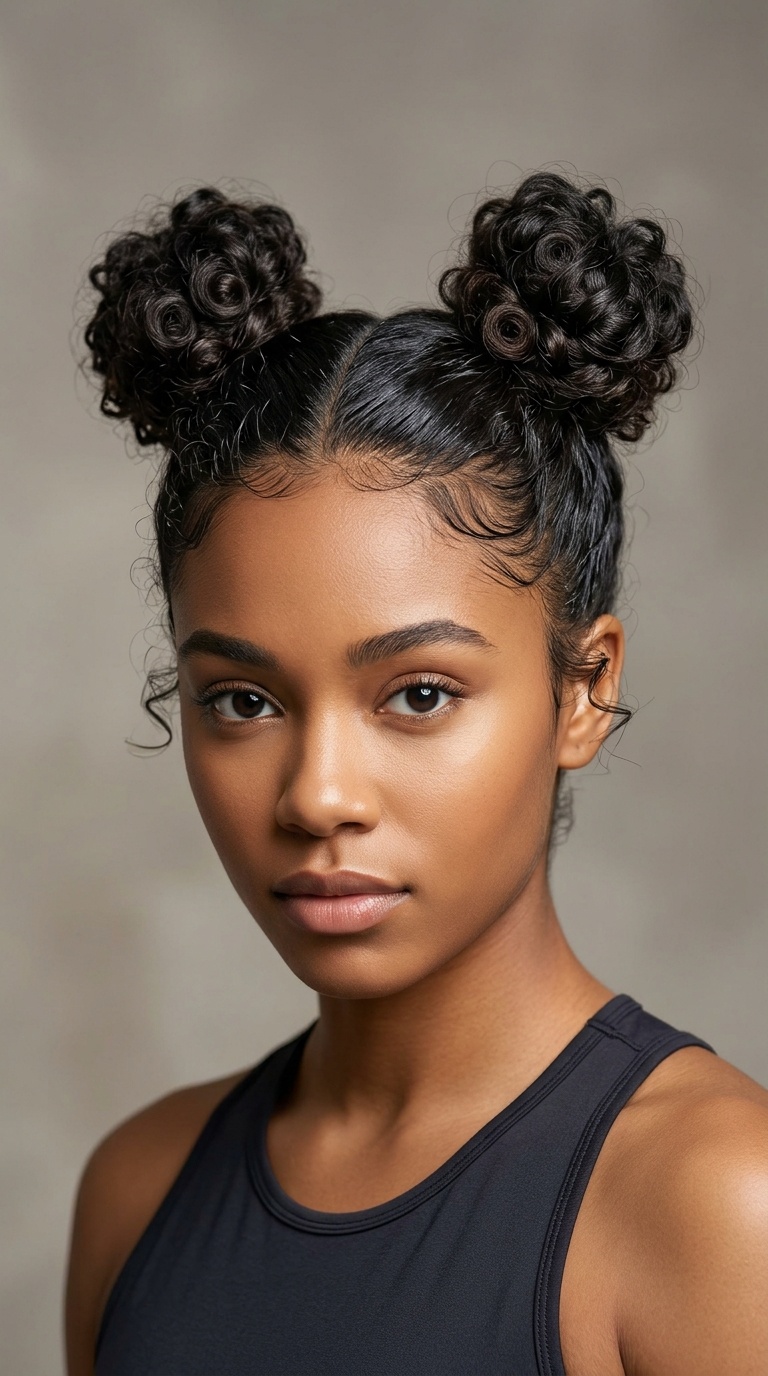 Double Top Knots (Space Buns)