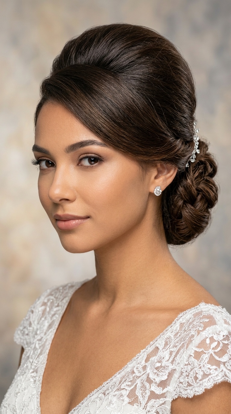 Dramatic Bouffant with Low Knot
