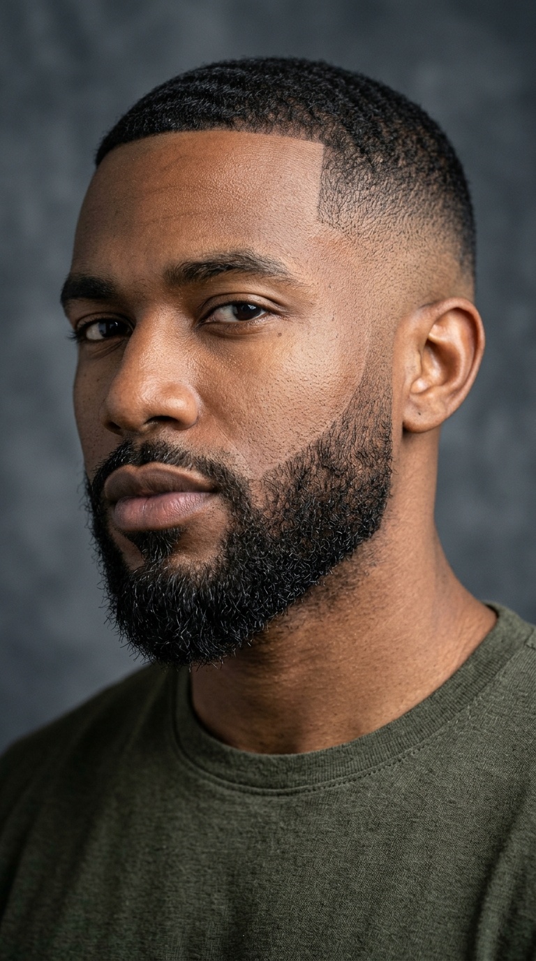 Drop Fade with Ducktail Beard