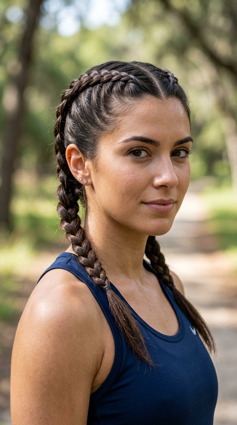 Dual French Braids