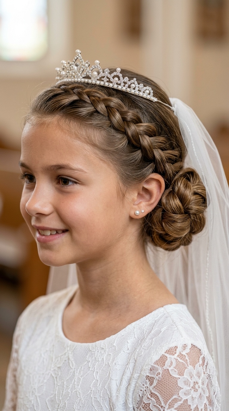 Dutch Braid into a Side Bun