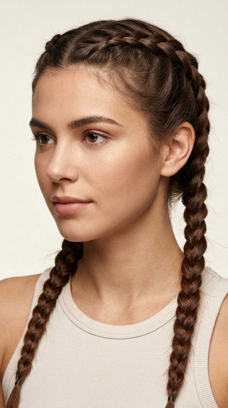 Dutch Braid Pigtails