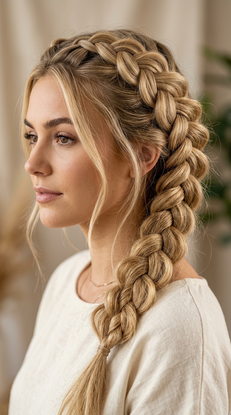 Dutch Braid with Pancaked Edges