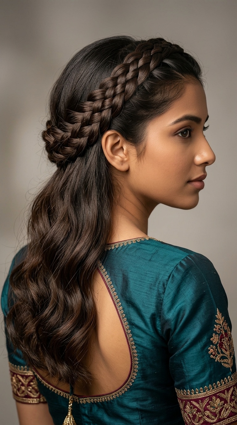 Dutch Braided Crown with Open Back