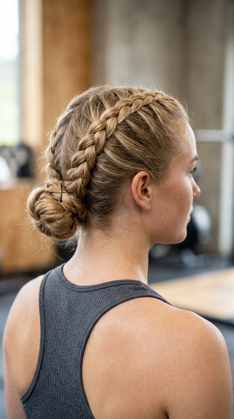 Dutch Braided Low Bun