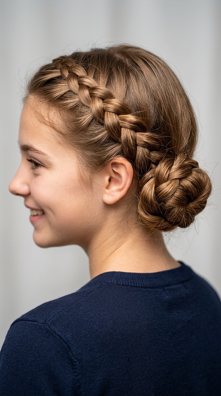 Dutch Braided Side Bun