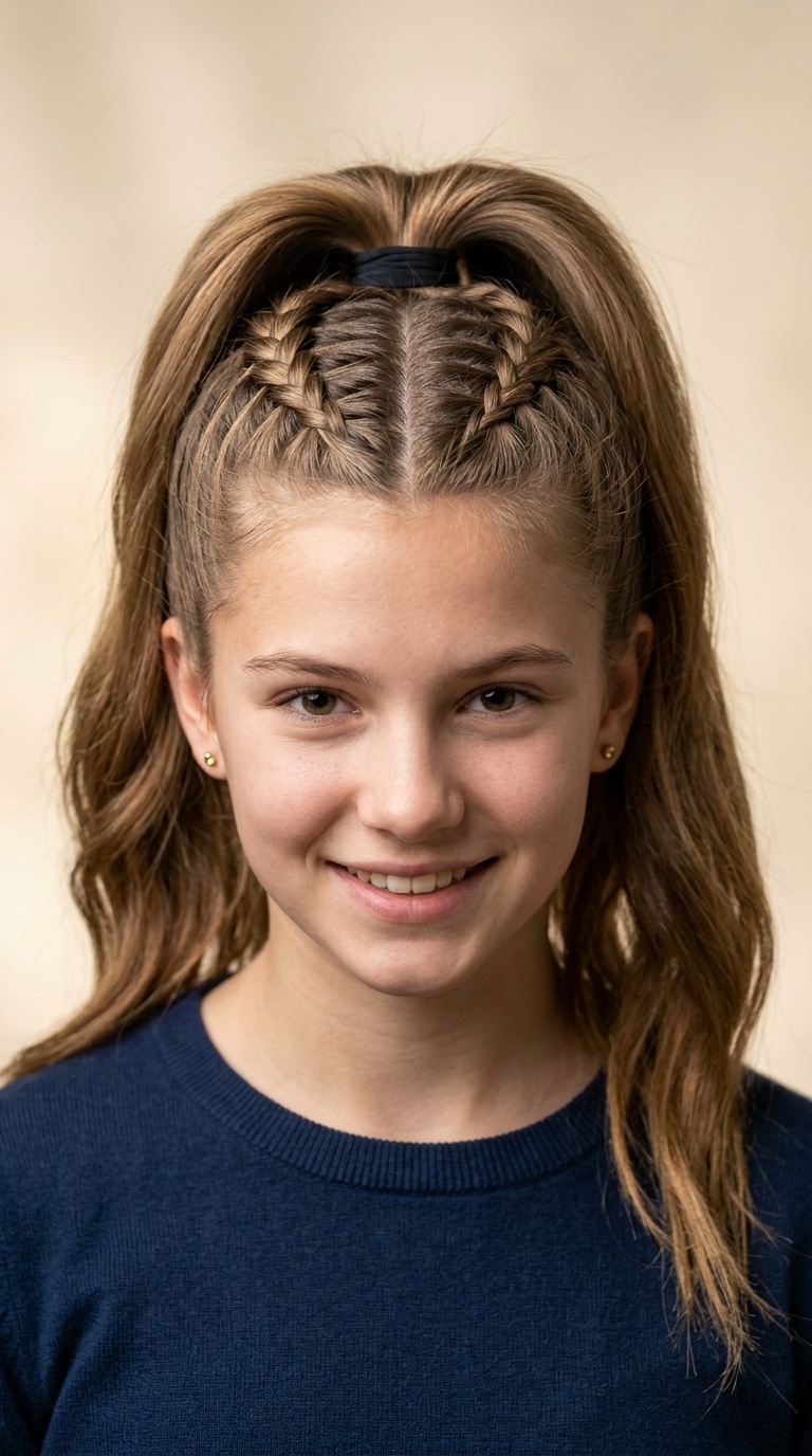 Dutch Braids to High Ponytails