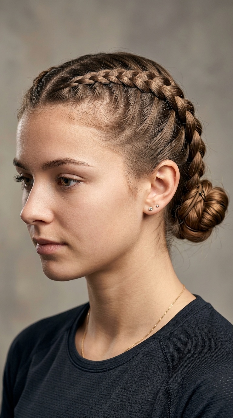 Dutch Braids to Low Bun