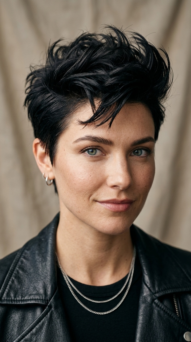 Edgy Faux Hawk Pixie