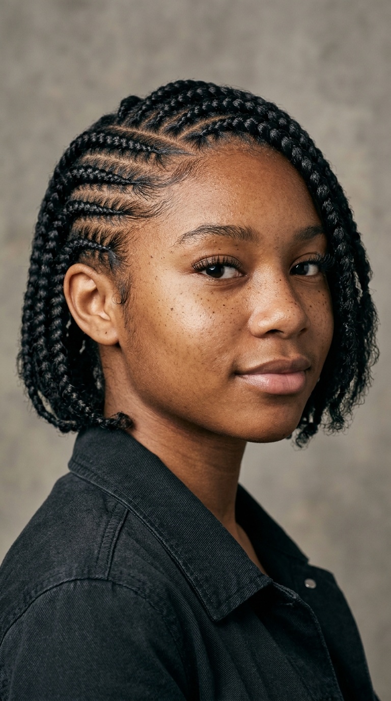 Edgy Side Cornrows