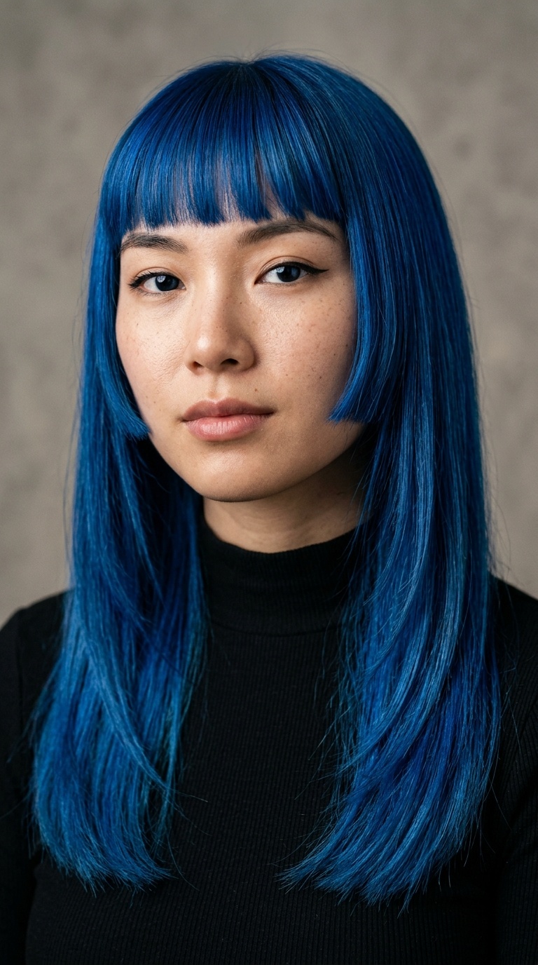 Electric Blue Hime Cut