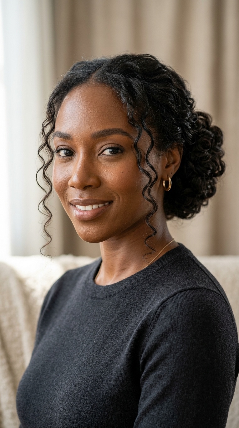 Elegant Chignon with Loose Tendrils