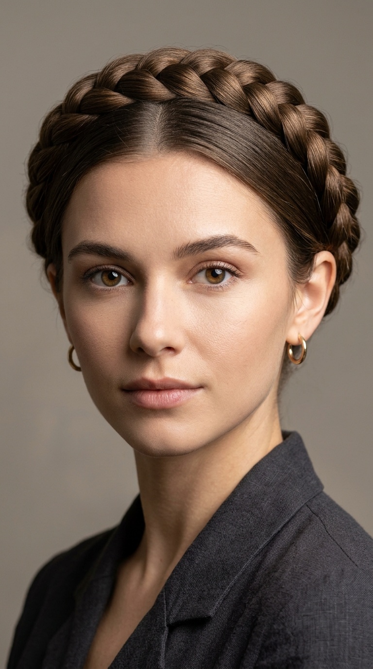 Elegant French Braid Crown