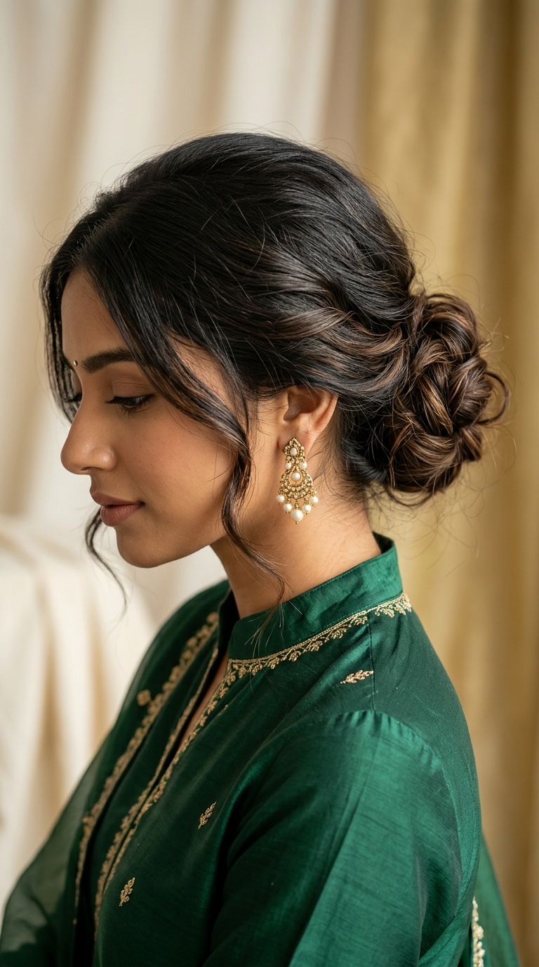 Elegant Low Messy Bun