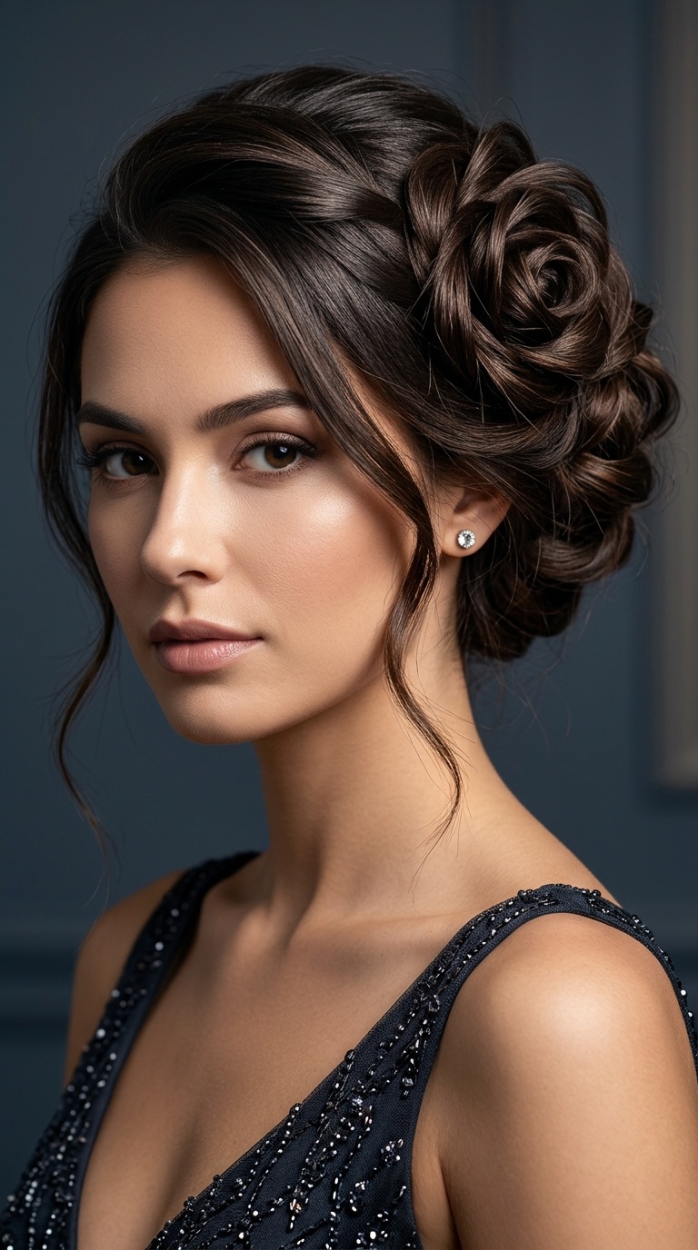 Elegant Rose Bun