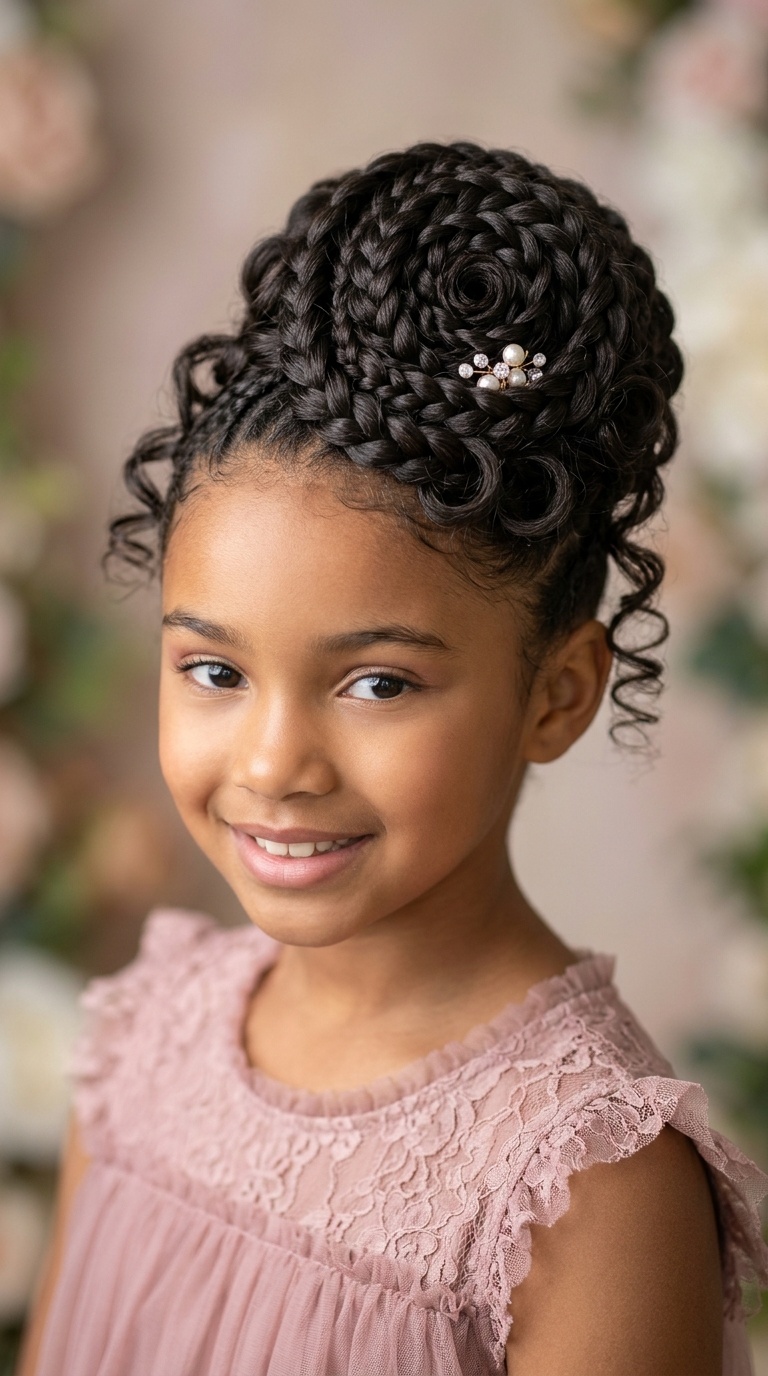 Elegant Rose-Shaped Hair Swirls
