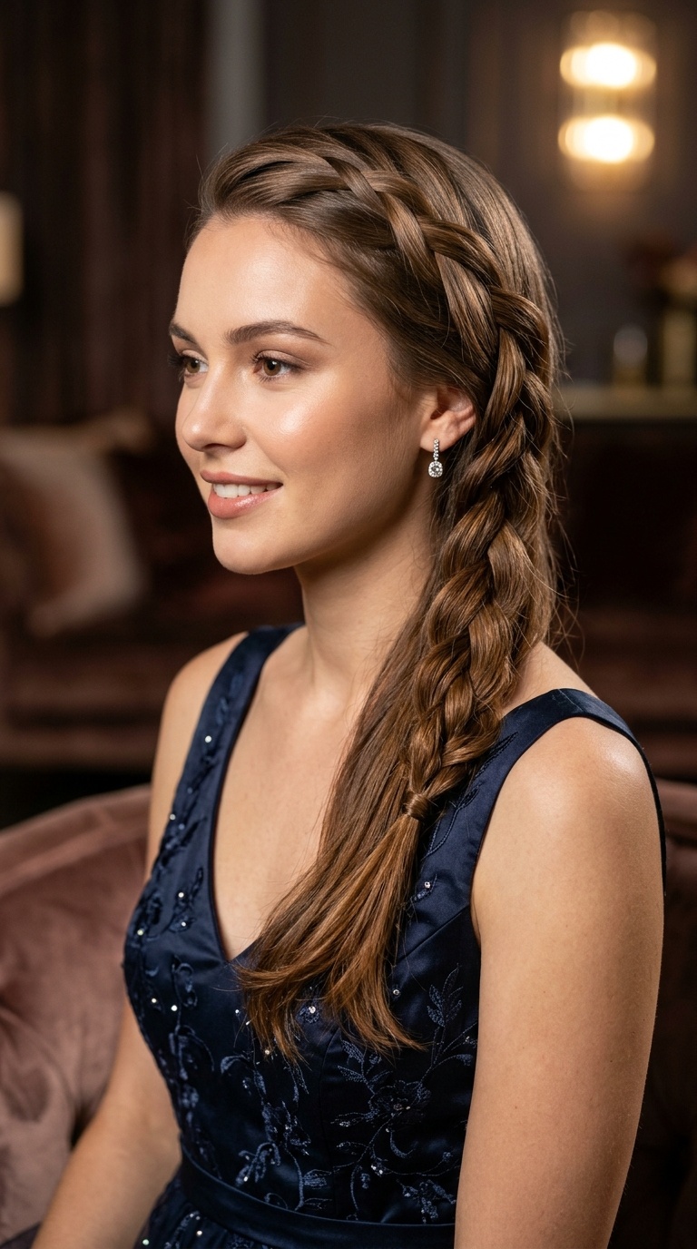 Elegant Waterfall Braid