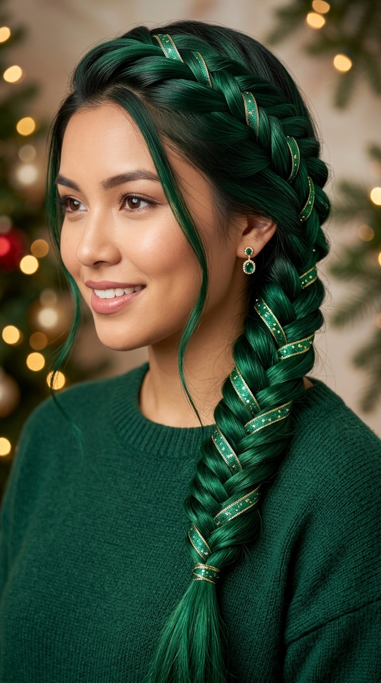 Emerald Green Fishtail Weave