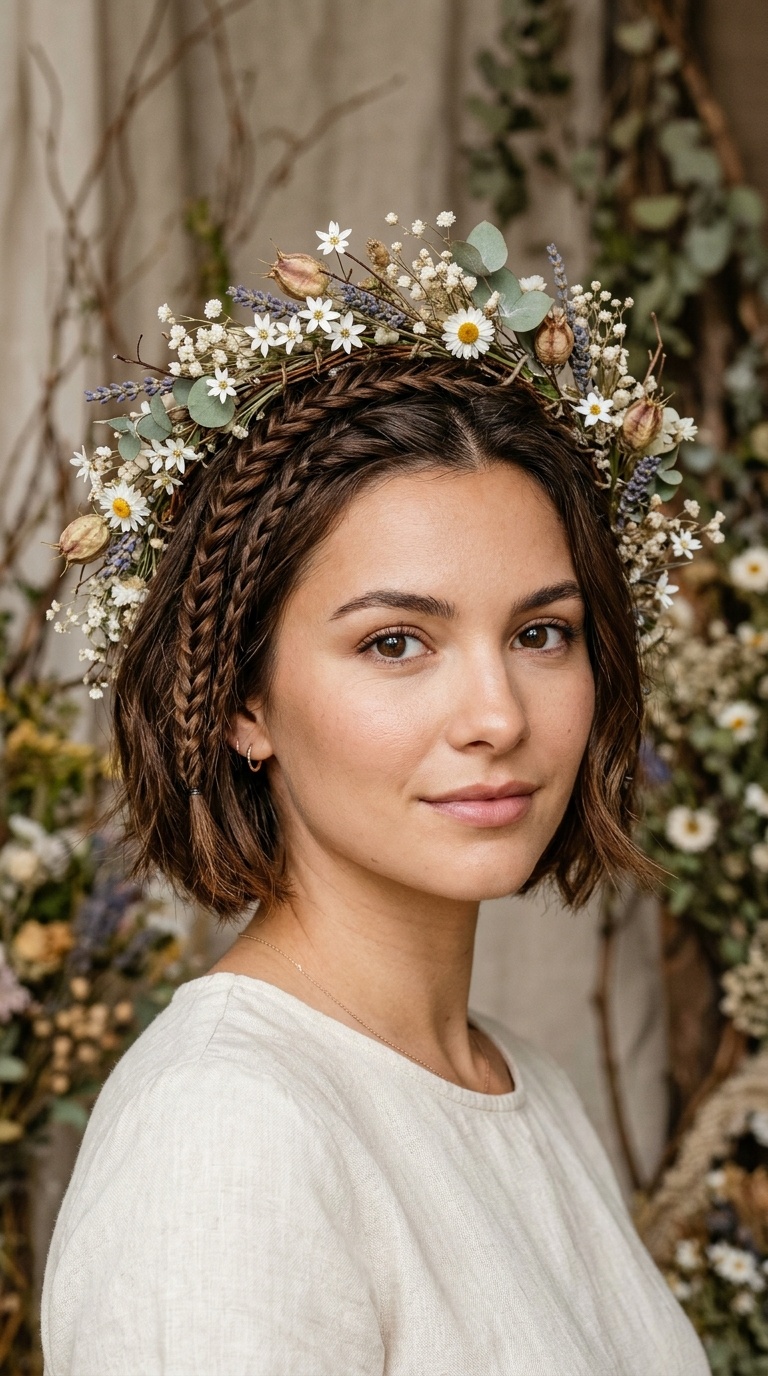 Enchanted Halo with Dried Flowers