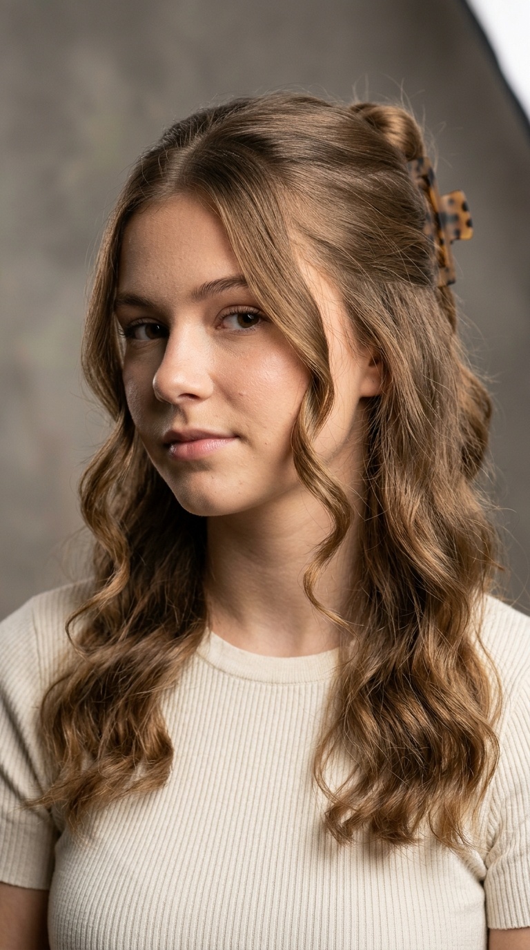 Face-Framing Tendrils with a Claw Clip