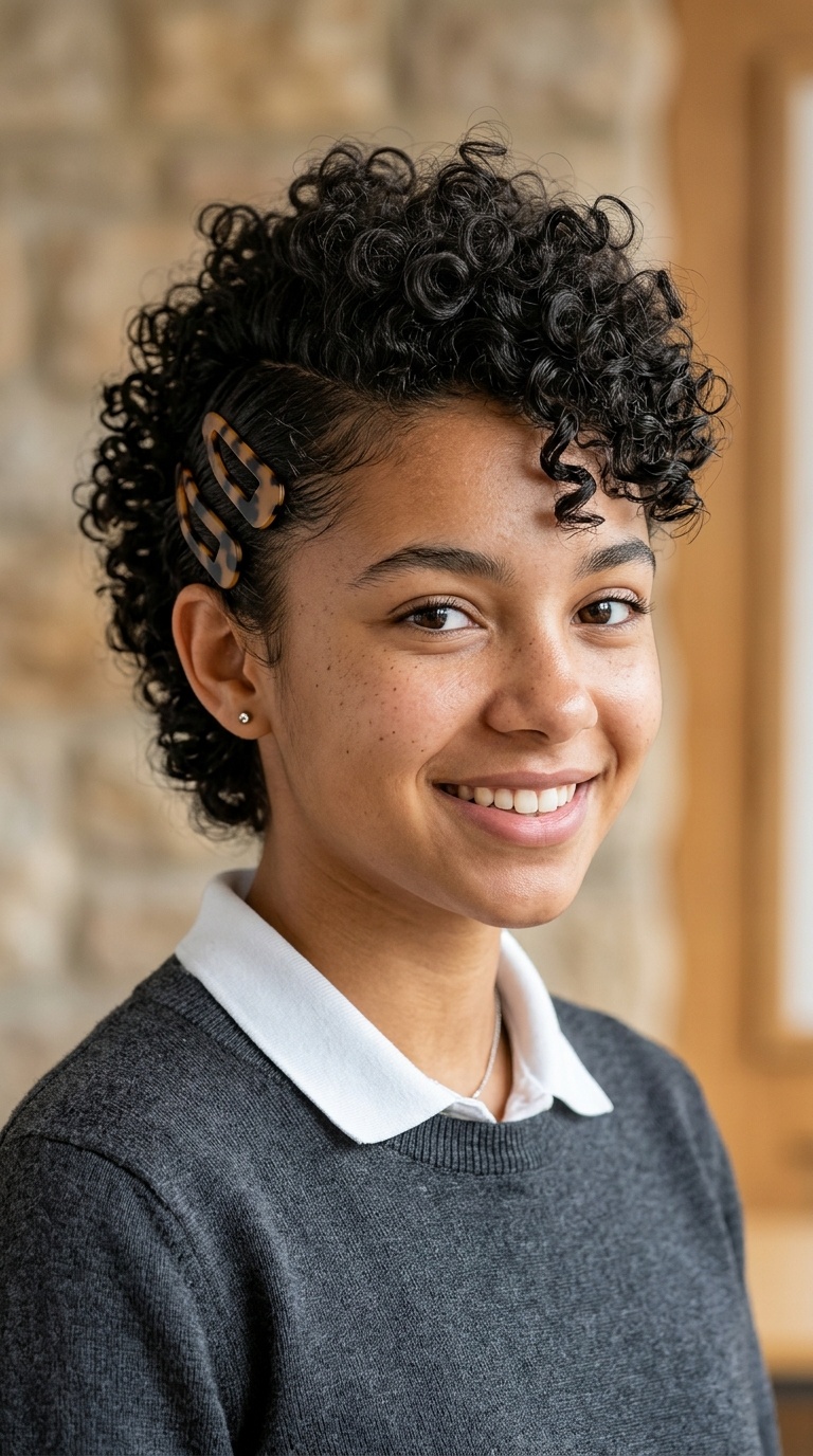 Faux Hawk Effect with Side Clips