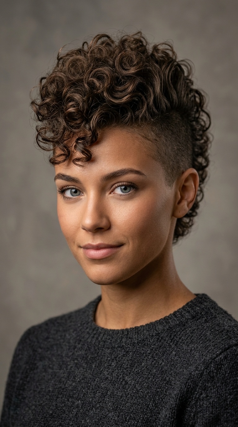 Faux Hawk with Curls