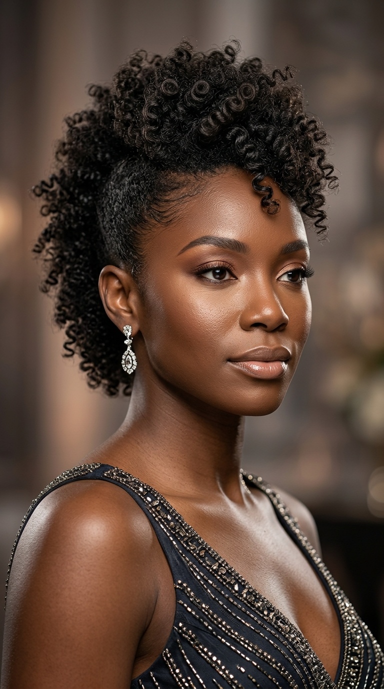 Faux Hawk with Curly Texture