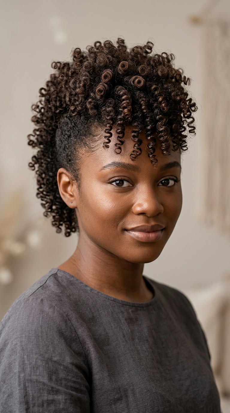 Faux Hawk with Defined Spirals