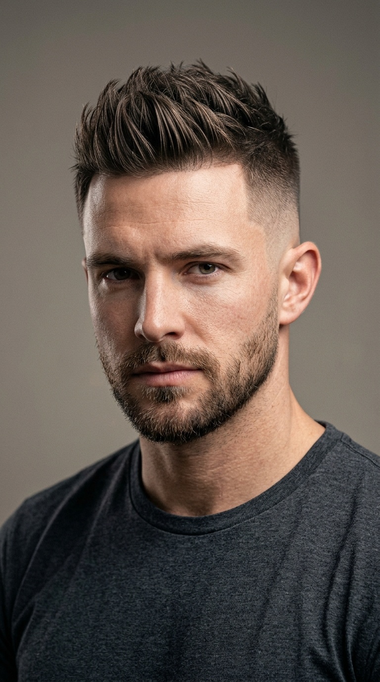 Faux Hawk with Mid Skin Fade