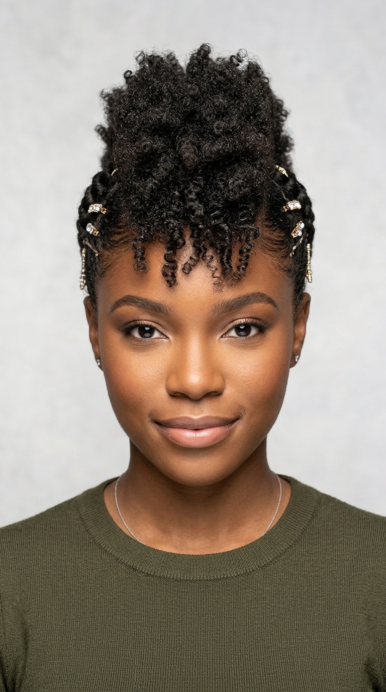 Faux Hawk with Side Pins
