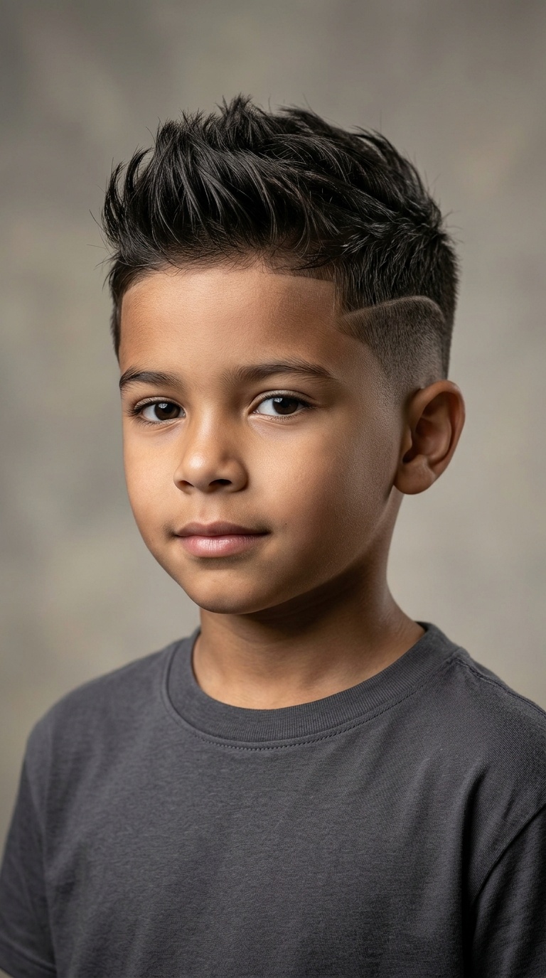 Faux Hawk with Temple Fade