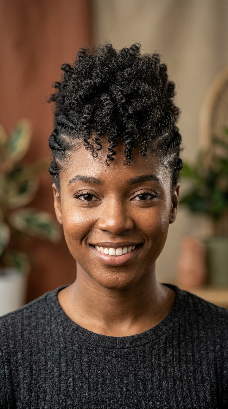 Faux Hawk with Twisted Sides