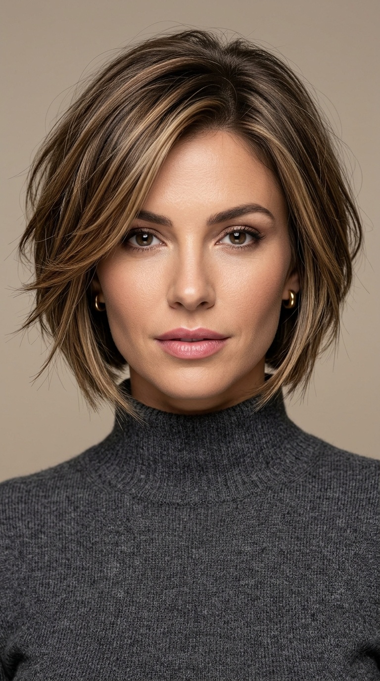 Feathered Inverted Bob