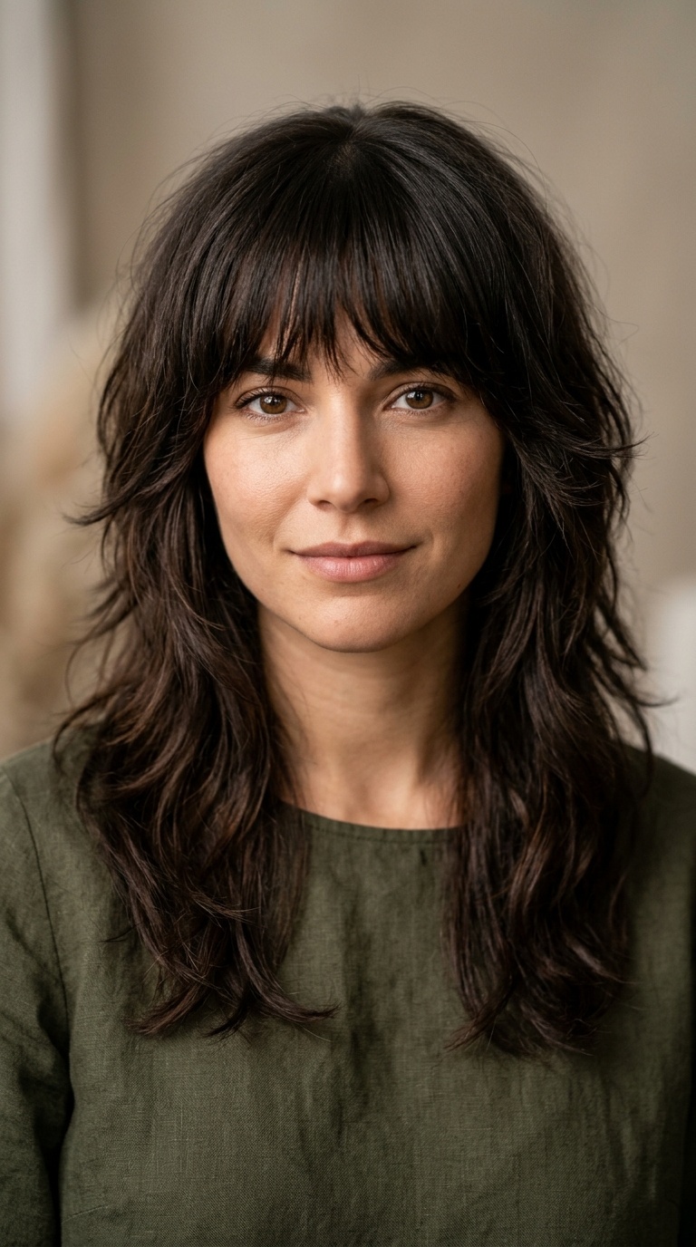 Feathered Layers with Eye-Grazing Soft Fringe